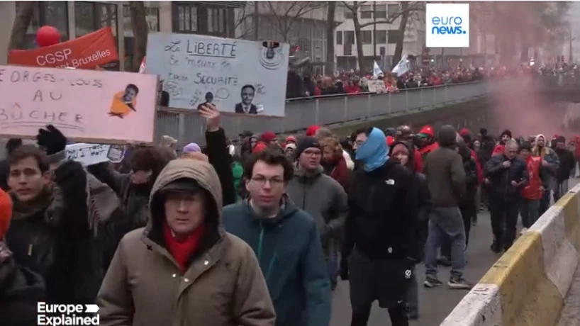 Около 60 тыс. человек вышли на митинг в Бельгии против плана пенсионной реформы