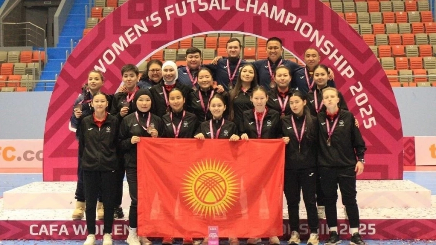 Кыргызстан занял третье место на женском чемпионате CAFA по футзалу