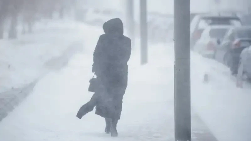В некоторых районах Казахстана прогнозируется снег, метель и морозы до -26°