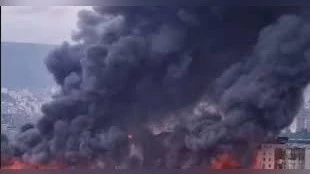 В центре Тбилиси загорелся рынок. Видео