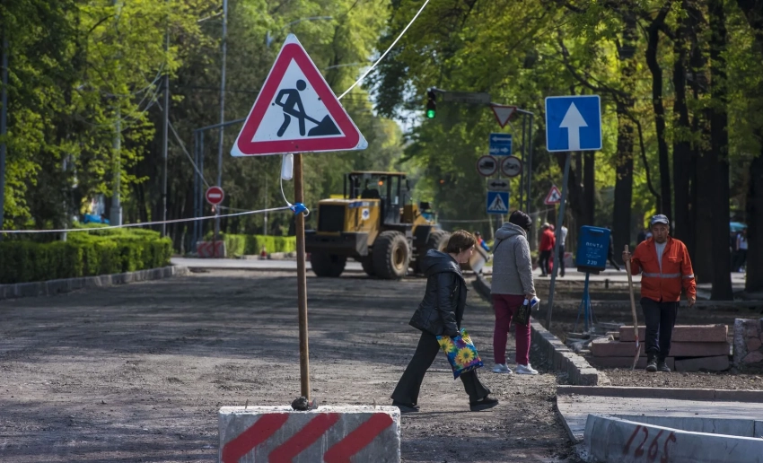Ремонт улиц в Бишкеке идет с опережением