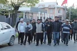 Мэр Оша проверил ход благоустройства улицы Мамырова