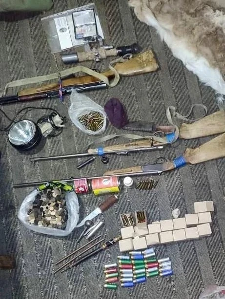 В Джети-Огузе изъяли 1200 запрещённых сетей, оружие и сотни боеприпасов