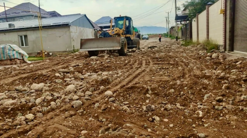 В жилмассиве «Алтын-Ордо» начали ремонт улицы