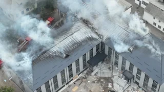 Пожар в музыкальной школе-интернате им. Мукаша Абдраева в центре Бишкека