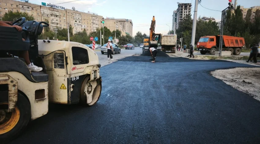 В Бишкеке завершён карточный ремонт на некоторых участках дорог