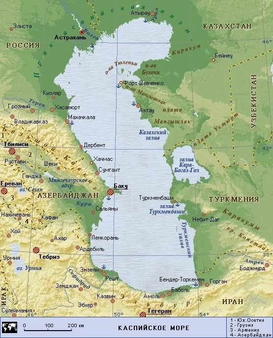 Уровень Каспийского моря опустился до рекордно низкой отметки
