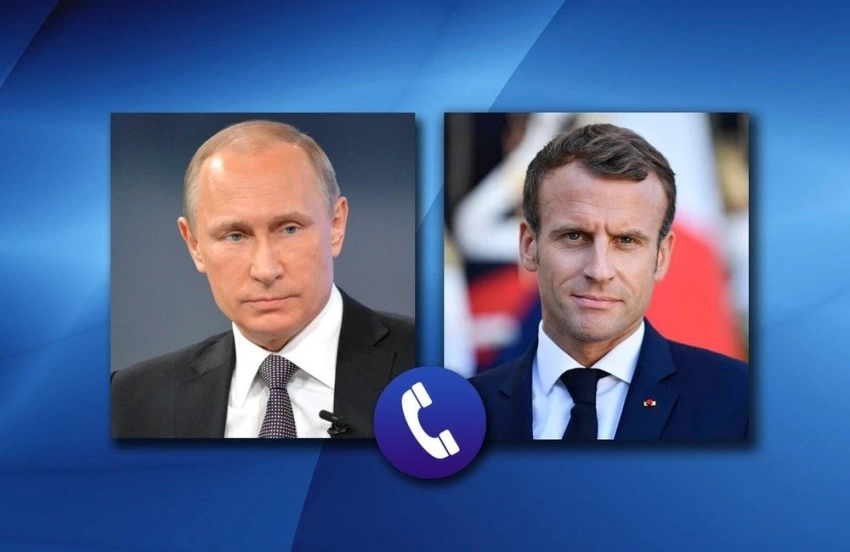 Путин и Макрон поговорили по телефону впервые за три года