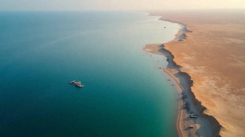 Уровень Каспийского моря достиг исторического минимума