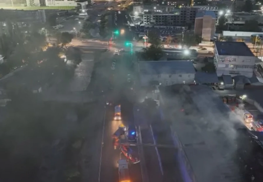 Площадь крупного пожара на складе в Бишкеке составила 700 квадратов