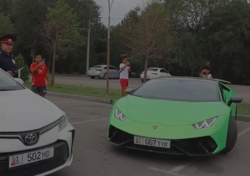 Lamborghini, которая нарушала ПДД на Иссык-Куле, поймали в Бишкеке