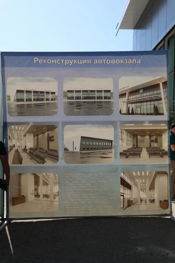 Камчыбек Ташиев проверил ход ремонта автовокзала в Нарыне