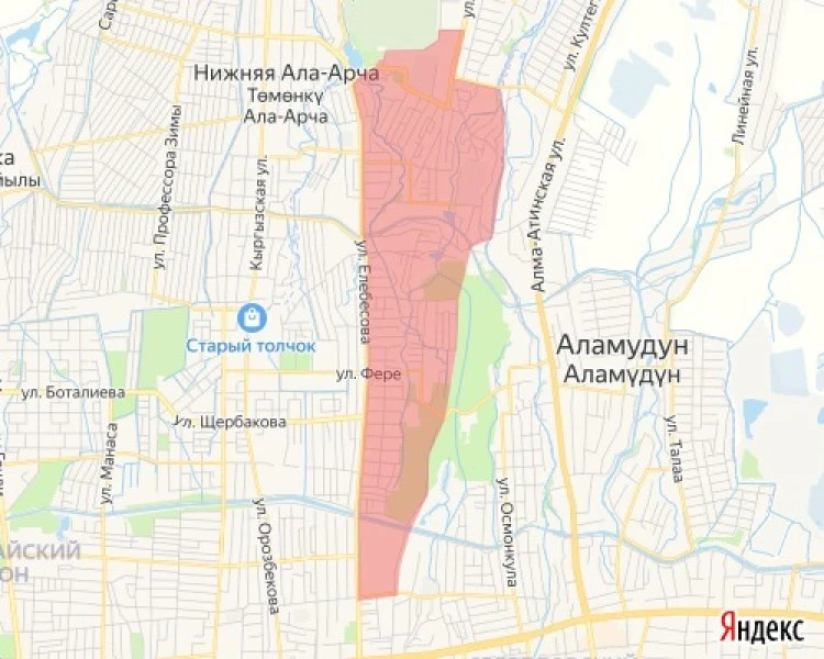 Внимание! В части Бишкека 14 августа не будет воды (схема)