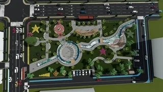 В Оше благоустраивают сквер на улицах Курманжан датка и Гапара Айтиева – эскизы