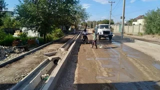 На улице Безымянная в Бишкеке идет капремонт