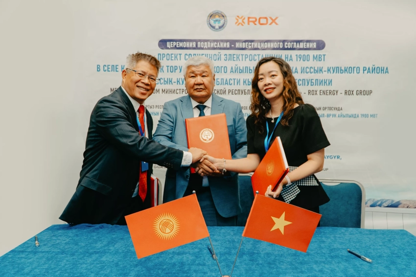 Кабинет министров Кыргызстана заключил инвестиционное соглашение с RECA LLC – ROX ENERGY GLOBAL о развитии проекта в области солнечной энергетики мощностью до 1900 МВТ