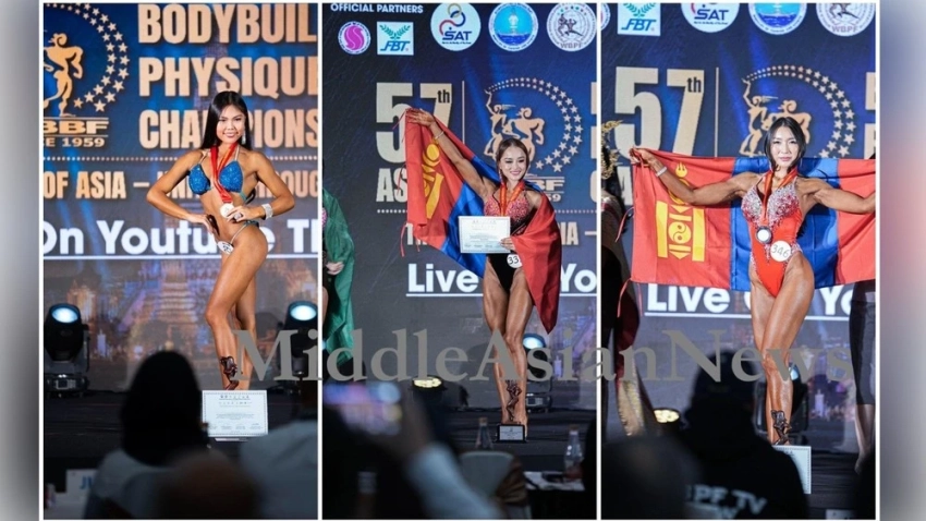 Монголки завоевали золотую, серебряную и бронзовую медали на чемпионате Азии по фитнесу