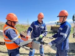 В Таласском районе строится новая линия электропередачи