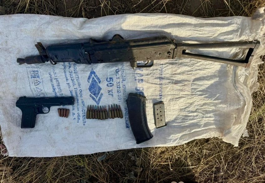 Выявлен тайник с оружием и боеприпасами на территории Аламудунского района