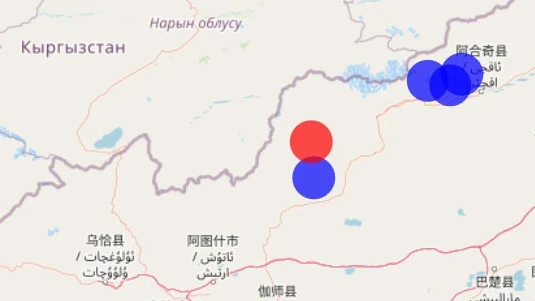 В Китае недалеко от кыргызской границы 5 октября произошло землетрясение силой 4 балла