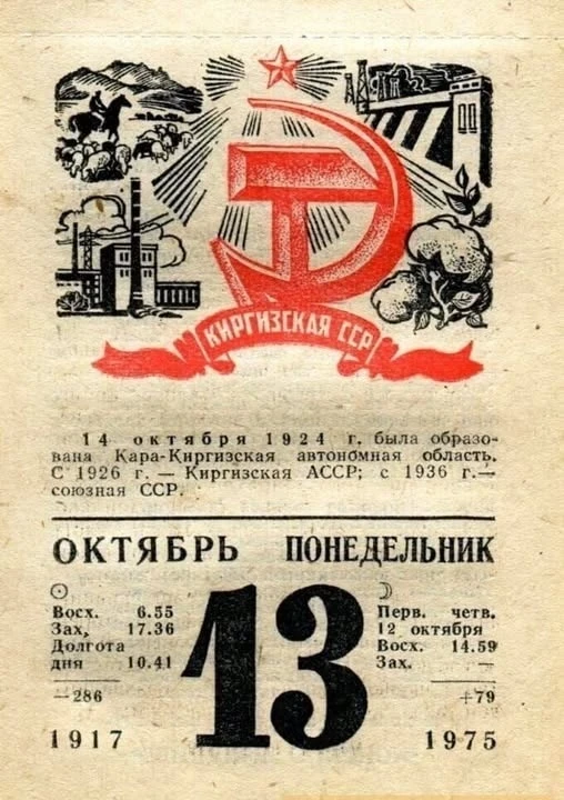 101 год назад создана Кара-Кыргызская автономная область
