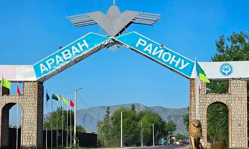 Эскизный проект арки на въезде в Араванский район показали в Минстрое