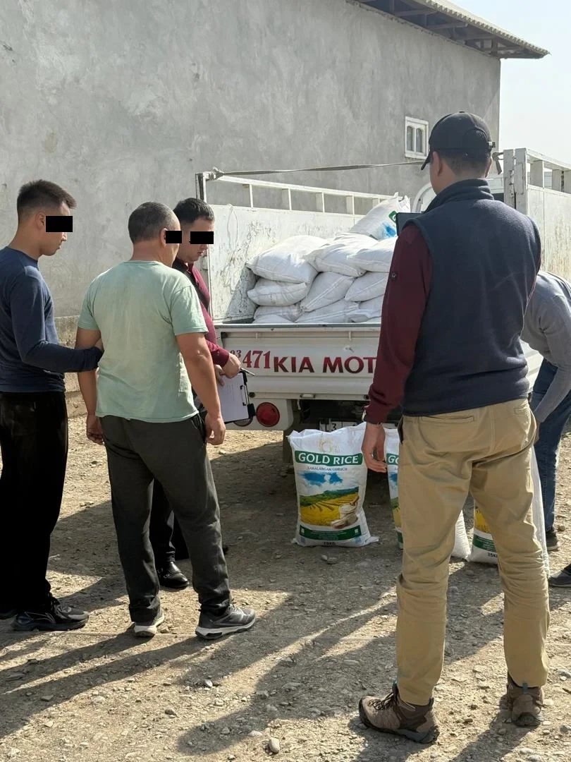На юге Кыргызстана задержана партия контрабандного риса весом свыше 6 тонн