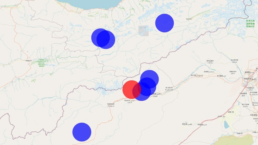 На территории Китая недалеко от кыргызской границы вчера произошло два землетрясения
