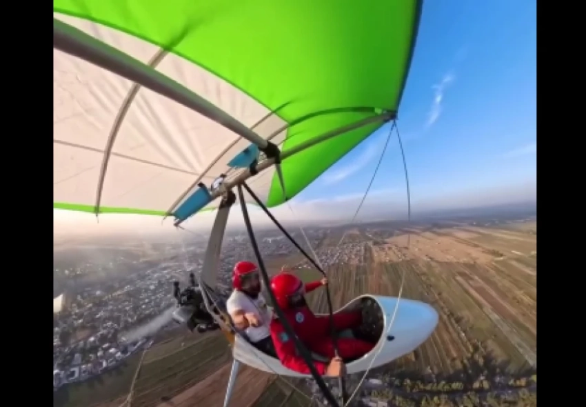 Полет дельтаплана с блогером в Бишкеке едва не окончился трагедией