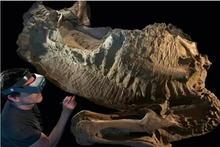 В США палеонтологи нашли «мумии» динозавров с сохранившейся кожей, шипами и копытами