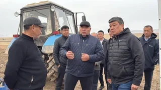 В Сузакском районе проводят осенний посев в качестве примера для фермеров