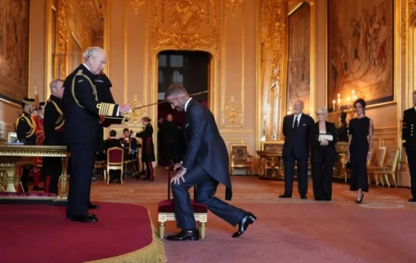 Дэвид Бекхэм получил рыцарский титул от короля Чарльза III