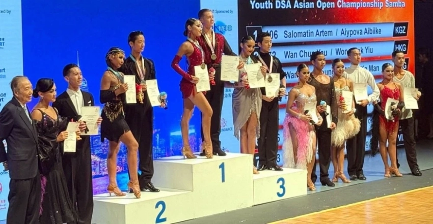 Кыргызстанцы привезли медали с чемпионата Азии по бальным танцам в Гонконге