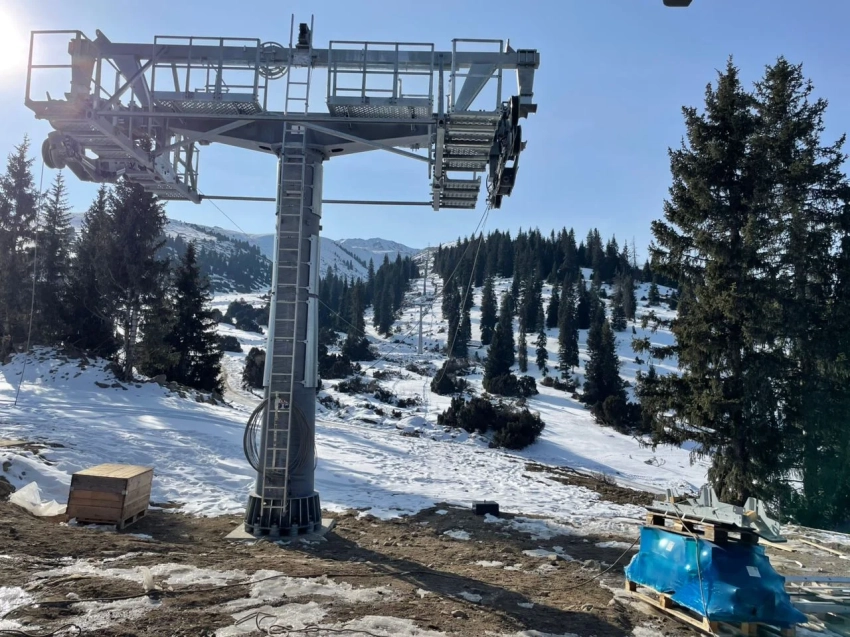 В селе Жыргалан проверили качество бетона канатной дороги