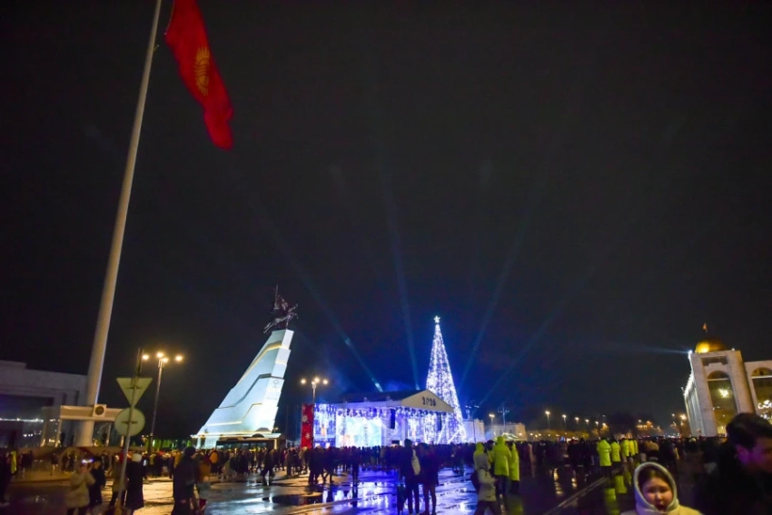 Праздничная ночь в Бишкеке: как прошла встреча 2026 года