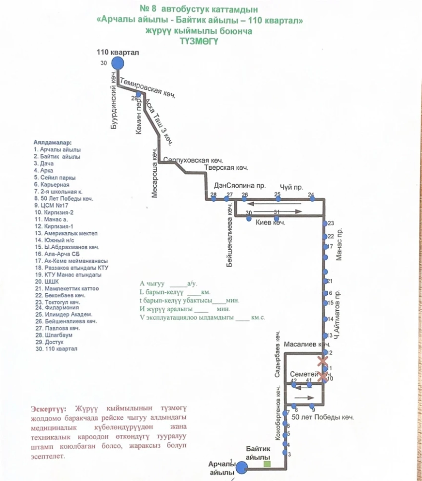 Внимание! В Бишкеке временно изменили схемы движения трех автобусных маршрутов