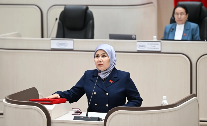 Депутат подняла вопросы строительства школ и статуса села в Ошской области